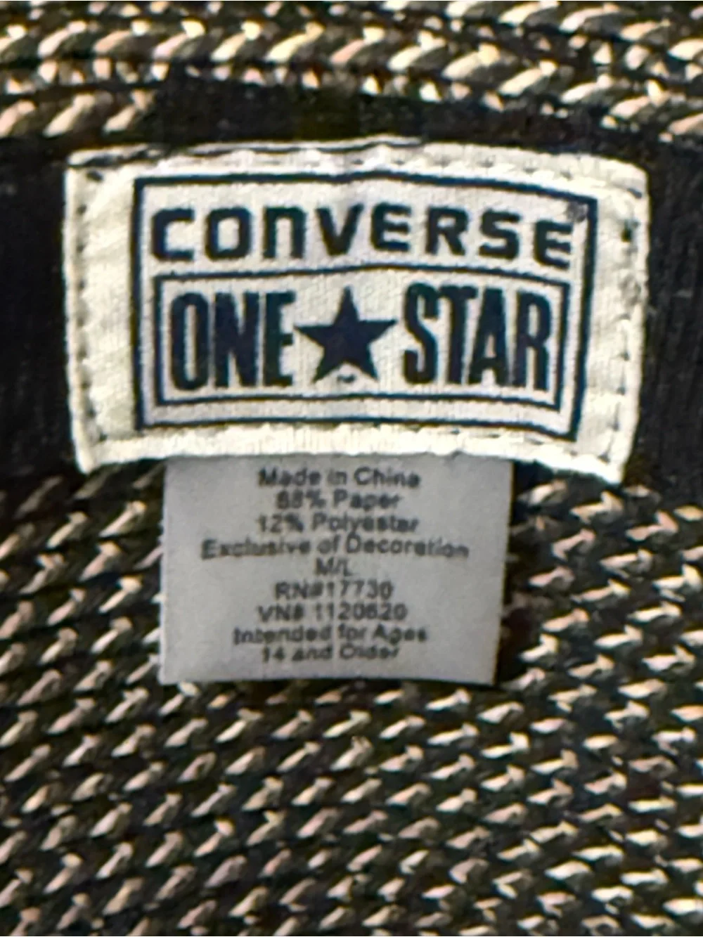 Converse Black and Tan Straw Fedora Hat for Kids